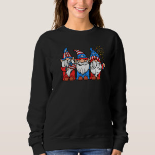 Sweatshirt 4 juillet Patriotique Gnomes Usa Pride American F