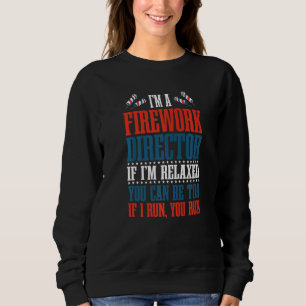 Sweatshirt 4 juillet Pyrotechnique Fireworks Directeur Amériq
