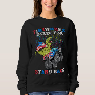 Sweatshirt 4 juillet T Rex Monster Directeur des feux d'artif