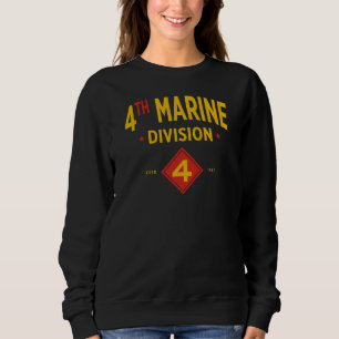 Sweatshirt 4e division maritime États-Unis Militaires Femmes