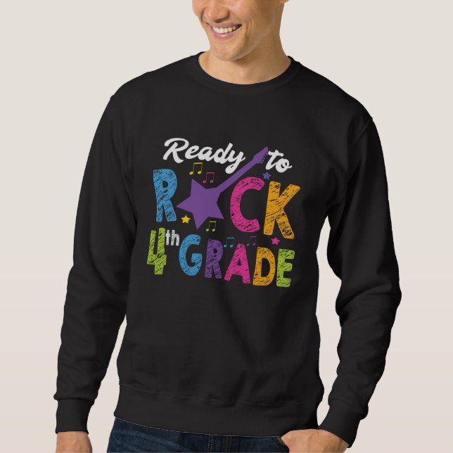 Sweatshirt 4th Grade School Ready to Rock Fourth Back to Scho (Devant)
