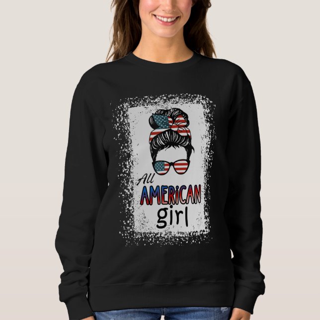 Sweatshirt 4th of July Bleached Daughter USA All American Gir (Devant)
