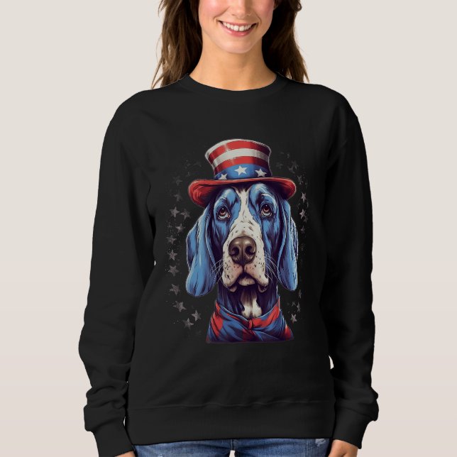 Sweatshirt 4th Of July Patriotic English Pointer Dog (Devant)
