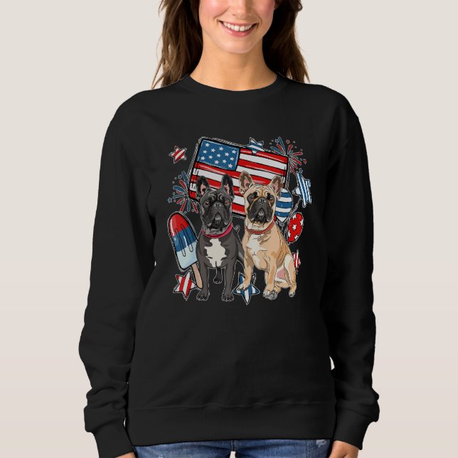 Sweatshirt 4th Of July Pitbull Dog Independence Day Patriotic (Devant)