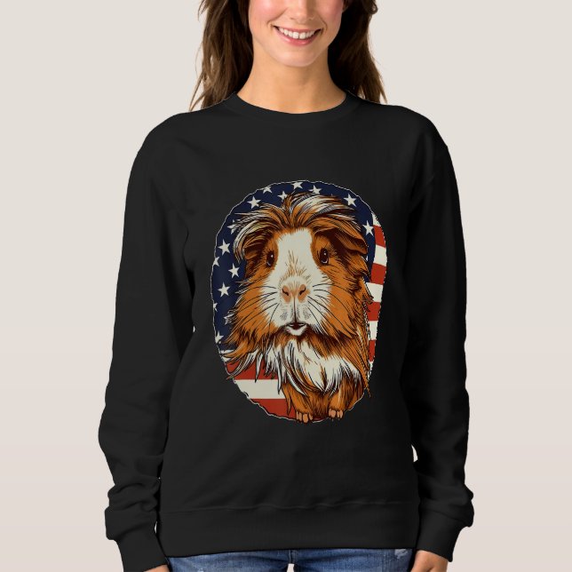 Sweatshirt 4th Of July US Flag Guinea Pig (Devant)