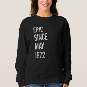 Sweatshirt 50e anniversaire Garçons Filles Né mai 1972 50 ans