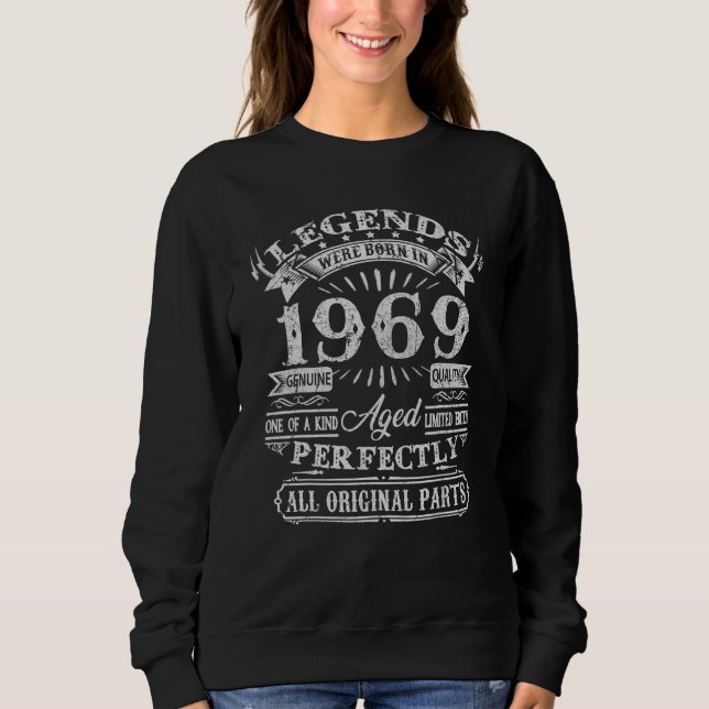 Sweatshirt 52 Ans Cadeaux Légende Né En 1969 52ème B (Devant)