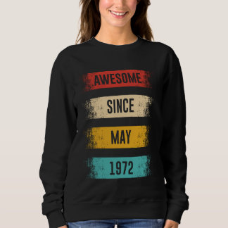 Sweatshirt 53 Ans Awesome Depuis Mai 1972 53e Anniversaire