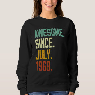 Sweatshirt 54e anniversaire stupéfiant depuis juillet 1968 54