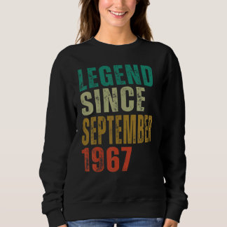 Sweatshirt 55 Years Old  Legend Since September 1967 55th Bir