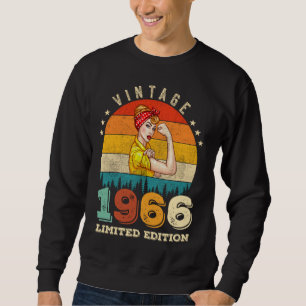 Sweatshirt 56 ans 1966 Femmes Vintages 56e anniversaire Cadea