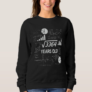 Sweatshirt 58 Ans Enseignant en mathématiques Anniversaires 5