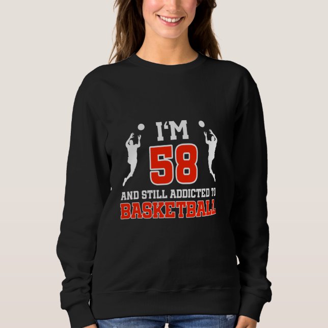 Sweatshirt 58e anniversaire 58 ans Joueur de basket-ball (Devant)