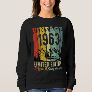 Sweatshirt 59e fête d'anniversaire 59 ans Awesome 1963