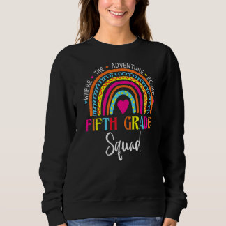 Sweatshirt 5e année Rainbow Teacher Etudiant Équipe 5e G
