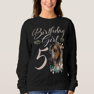 Sweatshirt 5e anniversaire fille cheval 5 ans Anniversaire