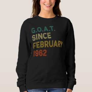 Sweatshirt 60e anniversaire 60 ans chèvre depuis février 1966
