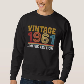 Sweatshirt 63 ans Vintage 1961 Limited Edition 63e Birt