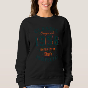 Sweatshirt 65 Ans Classique 1958 Hommes Femmes 65e anniversai