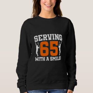 Sweatshirt 65e Anniversaire Tennis 65 Ans Joueur De Tennis Bi