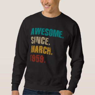 Sweatshirt 66 ans Vintage stupéfiant depuis mars 1959 66e