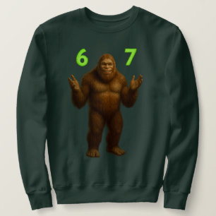 Sweatshirt 67 Meme Six Seven Bruh Bigfoot   Personnalisé 6-7