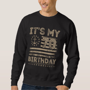 Sweatshirt 70e Anniversaire Marine américaine Nautique Bda