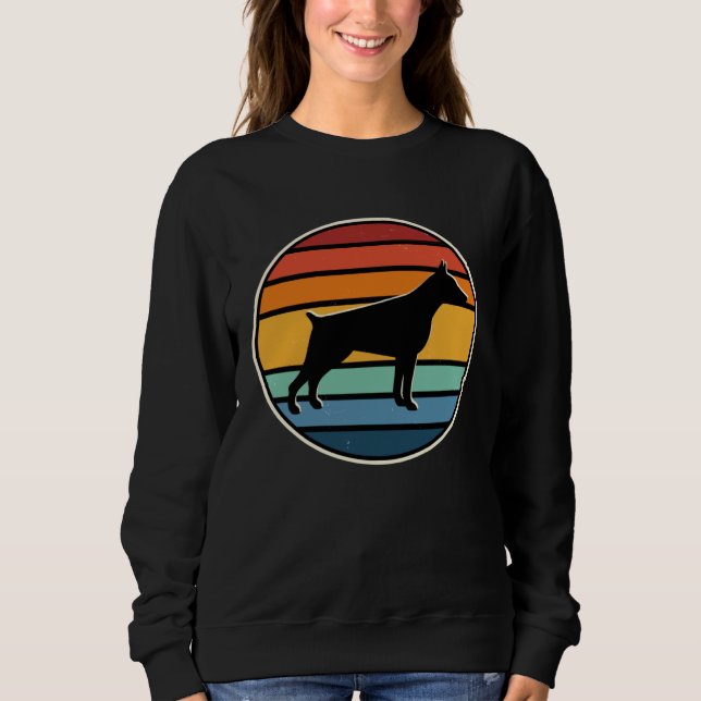 Sweatshirt 70s Retro Vintage Doberman (Devant)