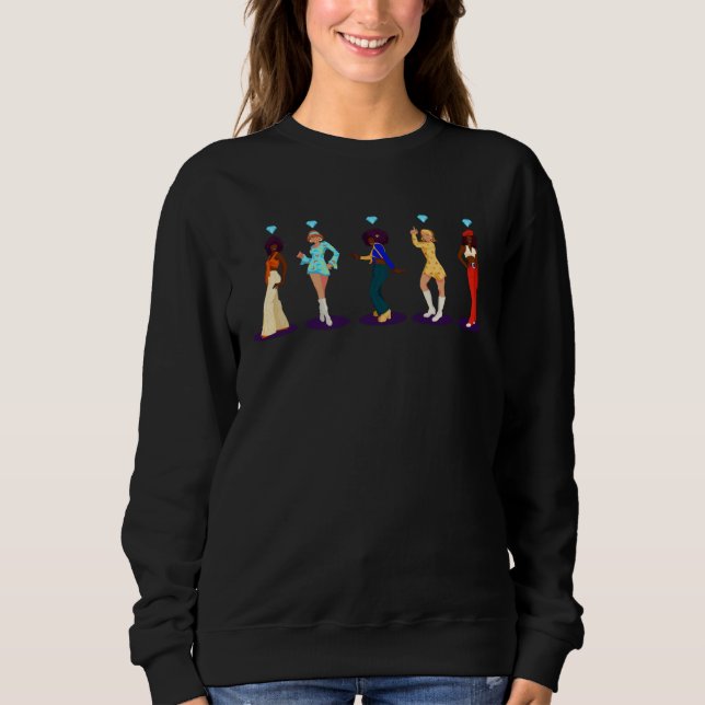 Sweatshirt 70s women characters (Devant)