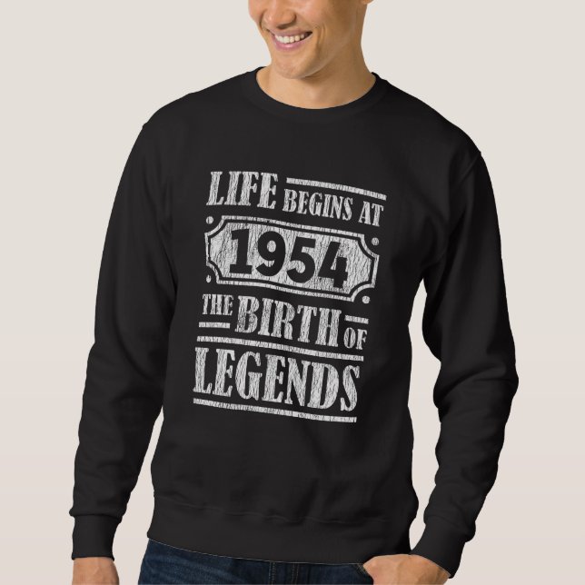 Sweatshirt 71 Ans 1954 Naissance De La Légende 71E Anniversai (Devant)