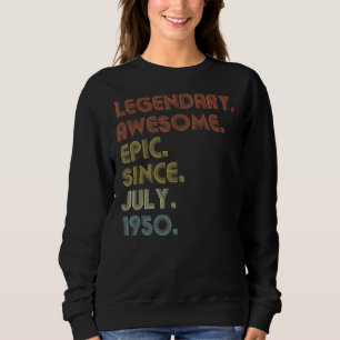 Sweatshirt 72 ans Awesome depuis juillet 1950 72e anniversair