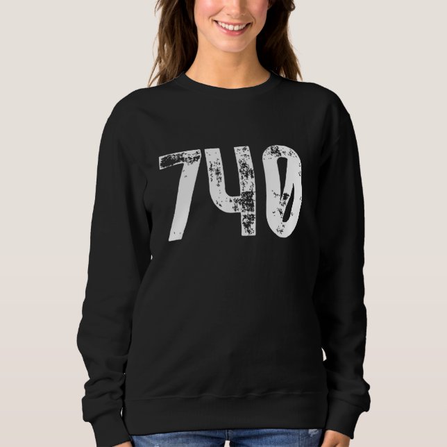 Sweatshirt 740 Area Code Newark OH Mobile Telephone Area Code (Devant)