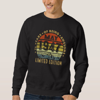 Sweatshirt 75 ans Awesome depuis mai 1947 75e anniversaire