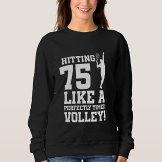 Sweatshirt 75e Anniversaire Tennis 75 Ans Joueur De Tennis Bi