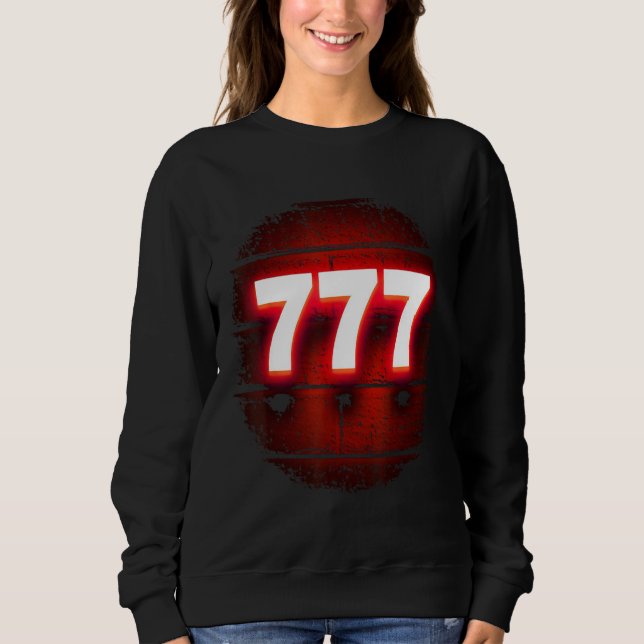 Sweatshirt 777 Lucky Slot Numbers Jackpot (Devant)