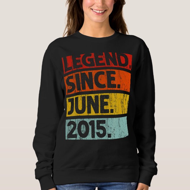 Sweatshirt 7e anniversaire Légende depuis juin 2015 7 ans (Devant)
