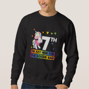 Sweatshirt 7ème Je suis juste ici pour l'Anniversaire de sac