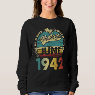 Sweatshirt 80 ans Vintage juin 1942 80e jour du B