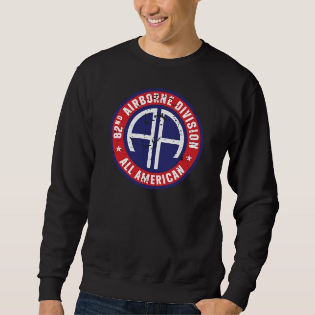 Sweatshirt 82e division aéroportée "All American" Grunge (Devant)