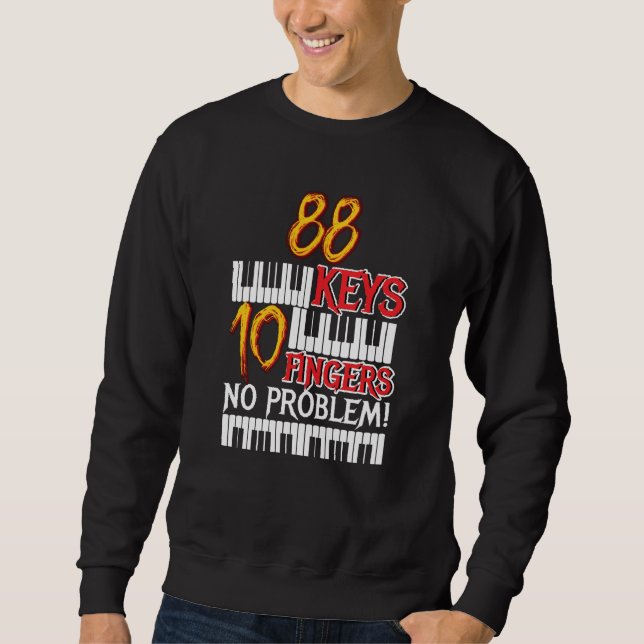 Sweatshirt 88 Keys 10 Doigts Piano (Devant)