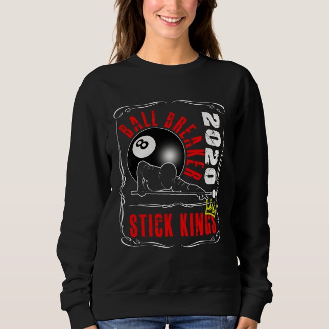 Sweatshirt 8 Ball Pool Billiards  Stick King Player Tea   1 (Devant)