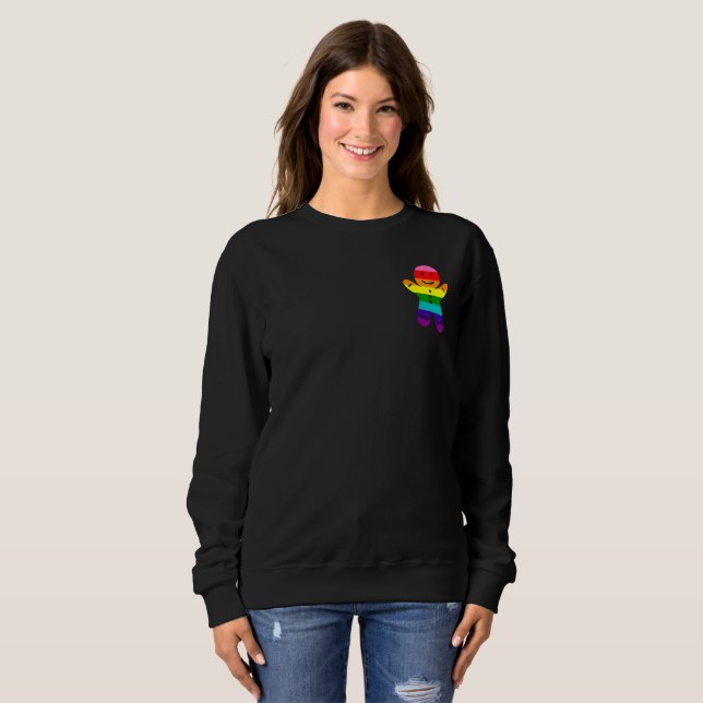 Sweatshirt 8 bandes LGBT Pride Drapeau arc-en-ciel Cookie de  (Devant entier)