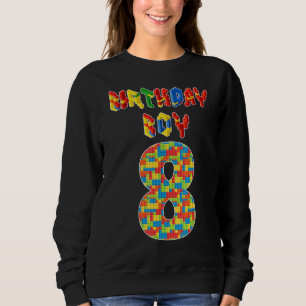 Sweatshirt 8e anniversaire Bâtiment de 8 ans Garçons Enfants