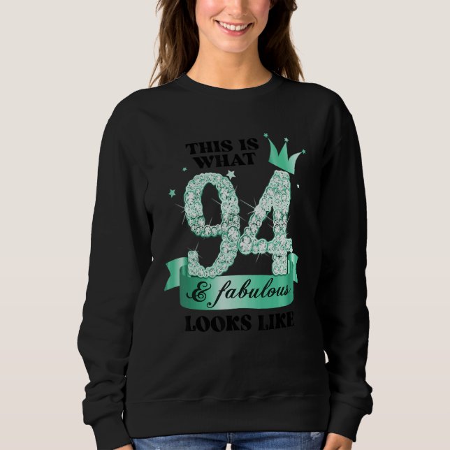 Sweatshirt 94 & Fabulous I Turquoise White Party Group Photo  (Devant)