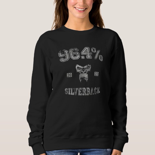 Sweatshirt 96 4 Silverback Gorilla  Gym Apparel  Bodybuilding (Devant)