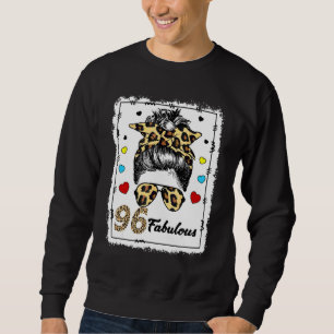 Sweatshirt 96 Ans Fabuleux Messy Bun Leopard 1926 Naissance