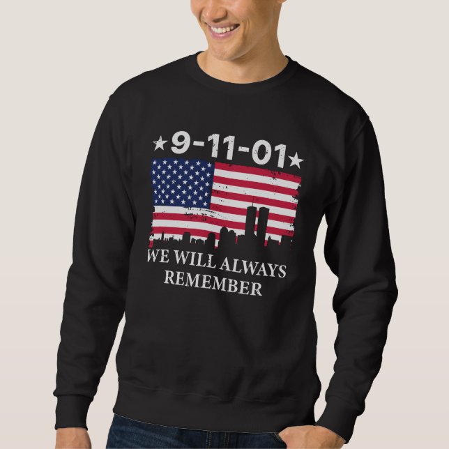 Sweatshirt 9-11-01 Nous Nous Souviendrons Toujours (Devant)
