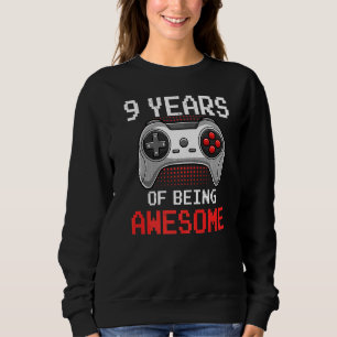 Sweatshirt 9 Ans Vidéo Jeu 9e Anniversaire Pour Garçons Enfan