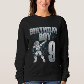 Sweatshirt 9e anniversaire Garçon Dabbing Robot 9 ans Anniver