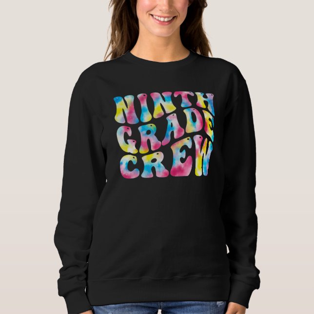 Sweatshirt 9th Ninth Grade Crew Teacher Back To School Retro  (Devant)